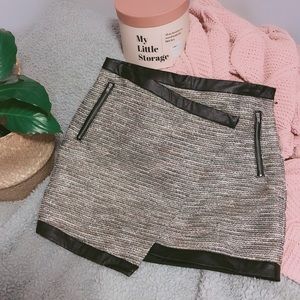 Lovers + Friends Riley Tweed Faux Wrap Mini Skirt